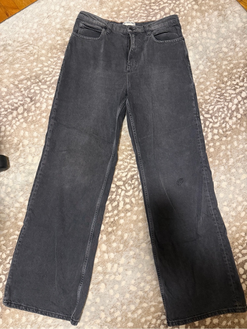 We The Free Black Tinsley Wide Leg Jeans